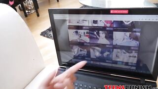 Tiny teen Maya is tied up like a bitch and fucked hardcore