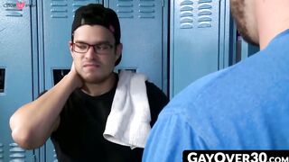 GayOver30.com - Sexy locker room raw fuck with muscular jocks, Jason Barr and Jace Ch