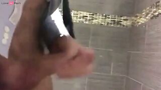 Big-Cock Daddy Strokes at Work