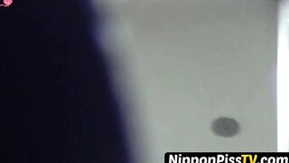 NipponPissTV.com - Japanese women use public restroom to pee and get filmed openly