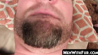 MenWithFur.com - Hairy twink Christian Matthews plays with his bushy cock
