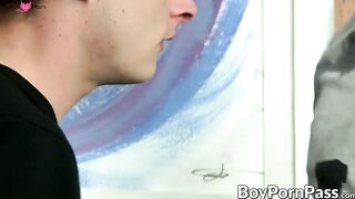 Blonde Titus Snow pounding Tony Parker hard after deepthroat