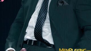 Sexy jock Darius Ferdynand fucked by classy hunks in 3way