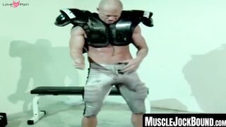 MuscleJockBound.com - Blond submissive jock's public humiliation with a wetting accid