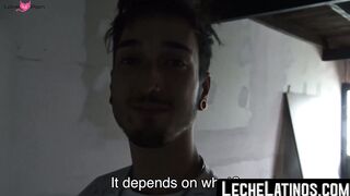 LecheLatinos.com - Amateur twink takes money to let a married man raw fuck his ass