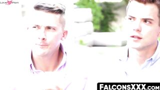 FalconsXXX.com - Hansome man barebacks hunk after sucking big fat dick in a wild ride