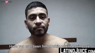 Muscular tatted dude Licho slobbers my friends cock until he explodes cum
