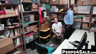 Skinny delinquent Stud Devours officers huge black cock