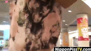 NipponPissTV.com - Pissing Japanese babe enjoying her time in public toilette openly
