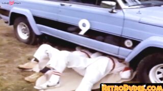 RetroDudes.com - Retro bandits bare fuck outdoors and spray big load
