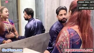 Indian HouseWife And Boss Office Bathroom Romantic Sex