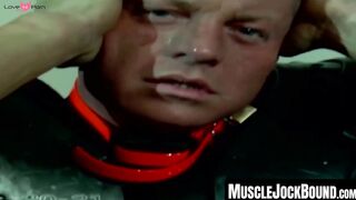 MuscleJockBound.com - Wildcats fan's naughty workout turns into a bondage and dominat