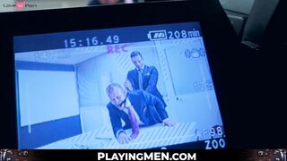 PlayingMen.com - Gay in suit banned search to suck dick and takes anal slamming with intense