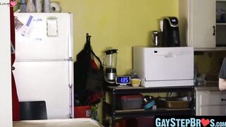 GayStepBros.com - Stepbrother's big dick fills twink's raw ass in a passionate encoun