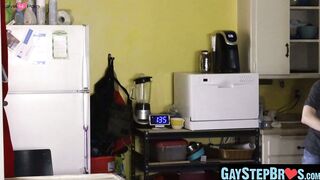 GayStepBros.com - Stepbrother's big dick fills twink's raw ass in a passionate encoun