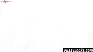 PussyJocks.com - A tattooed FTM's pussy pounded hardcore after a hot three-way BJ