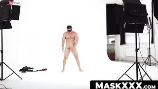 MaskXXX.com - Handsome dick rider's giant dick grab and masturbation