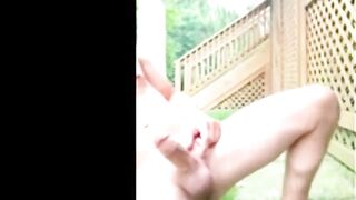 Outdoor Twink Masturbating in the Open Air