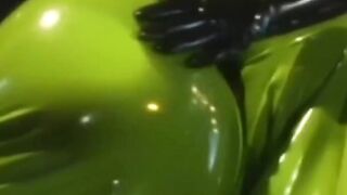 PussyCatsLatex.com - Gas masked submissive's spanked and dominated scene