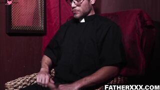 FatherXXX.com - Bishop's confession turns into a wild holy fuck fest