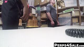 Chubby shoplifter Gets Banged Hard by BBC security officer