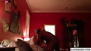 my black friend inserts his bbc into his lusty girlfriend s pussy missionary