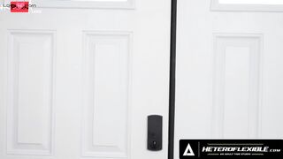 HETEROFLEXIBLE - Adorable Femboy Ander Wolfe Gets SPITROASTED By Bestie Sage Roux & Hung Jock Drake Von