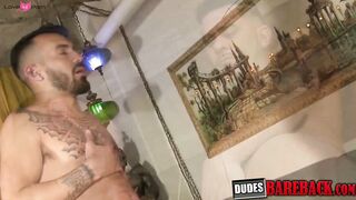 Horny buddies Cesar Xes and Matthew Grande eats cum after a hot flip flop fucking ses