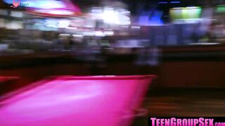 TeenGroupSex.com - Cock hungry bachelorettes enjoy steamy group sex with studs