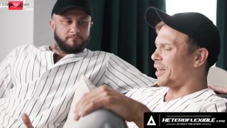 HETEROFLEXIBLE - Heterosexual Buddies Crush Daddy & Ethan Chase Argue About Who Has The Humongous Penis