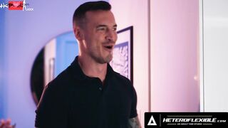 HETEROFLEXIBLE - Freaky Jock Derek Kage Caught Babysitter Enzo Muller Watching Soft Porn