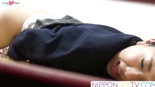 NipponSexTV.com - Kinky Japanese hottie rubs her pussy on hidden cam solo