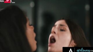 GIRLSWAY - Incredible Sexy House Cleaner August Skye Caught Lusty Boss Chanel Camryn Fingered Herself