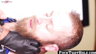 FuckThatHole.com - Rough rope bondage bareback fuck for hairy bear daddy and his tiny