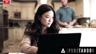 INNOCENT TABOO Tiny Town sluts Lulu Chu Gets Lusty While Hearing Roommate Raw & Filthy With Slimthick Vic