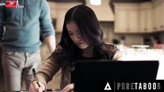 INNOCENT TABOO Tiny Town sluts Lulu Chu Gets Lusty While Hearing Roommate Raw & Filthy With Slimthick Vic