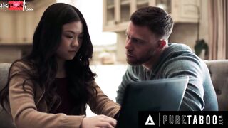 INNOCENT TABOO Tiny Town sluts Lulu Chu Gets Lusty While Hearing Roommate Raw & Filthy With Slimthick Vic