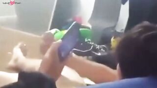 Asian Twink Cums While Watching Porn