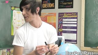 Tattooed Dayn Murphy pounded hard doggystyle in new school