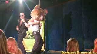 Amateur babes suck stripper dicks after watching them dance