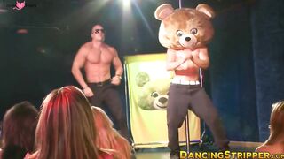 Amateur babes suck stripper dicks after watching them dance