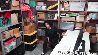 Beautiful ebony chick Maya Morena fucked for shoplifting