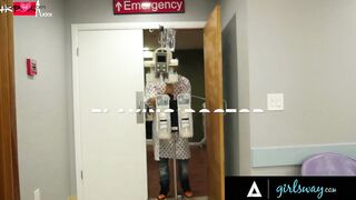GIRLSWAY - Aroused Doctor Kit Mercer Caught Patients Vanessa Sky & Savannah Sixx Fucking FULL SEX TAPE