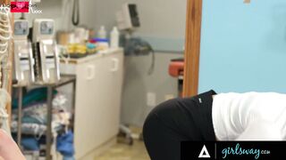 GIRLSWAY - Aroused Doctor Kit Mercer Caught Patients Vanessa Sky & Savannah Sixx Fucking FULL SEX TAPE