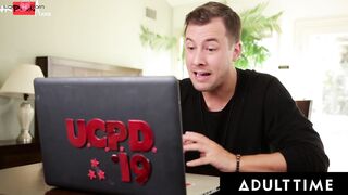 ADULT TIME - Cheating Skank Ashley Adams SQUIRTS On Your Bf's Penis While You See Them Boned!
