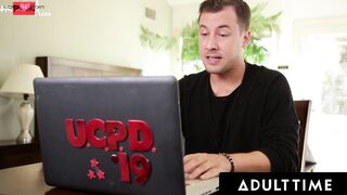 ADULT TIME - Cheating Skank Ashley Adams SQUIRTS On Your Bf's Penis While You See Them Boned!