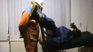 Bearded Daddy Barebacks Worker