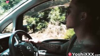 Yoshi Kawasaki and Axel Abysse satisfy their mutual urges for fisting outdoor