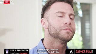 DEVILS SCENE - Angry Man Cheats On His Fiance By Cumming On The Beauty Babysitter's Face