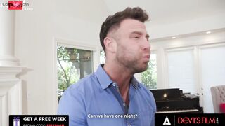 DEVILS SCENE - Angry Man Cheats On His Fiance By Cumming On The Beauty Babysitter's Face